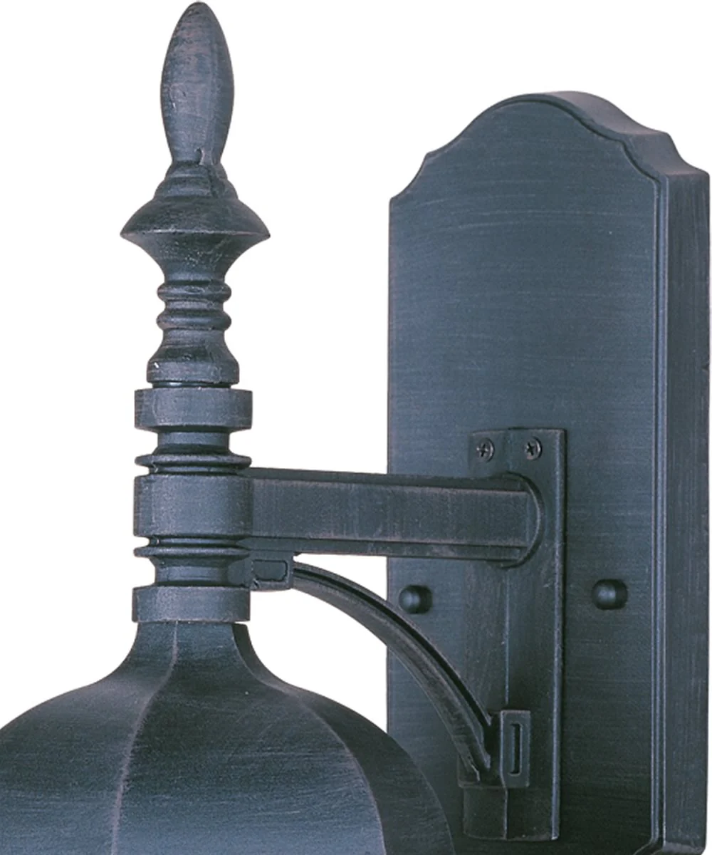 1-Light Medium Wall Mount Lantern in Black - Image 2