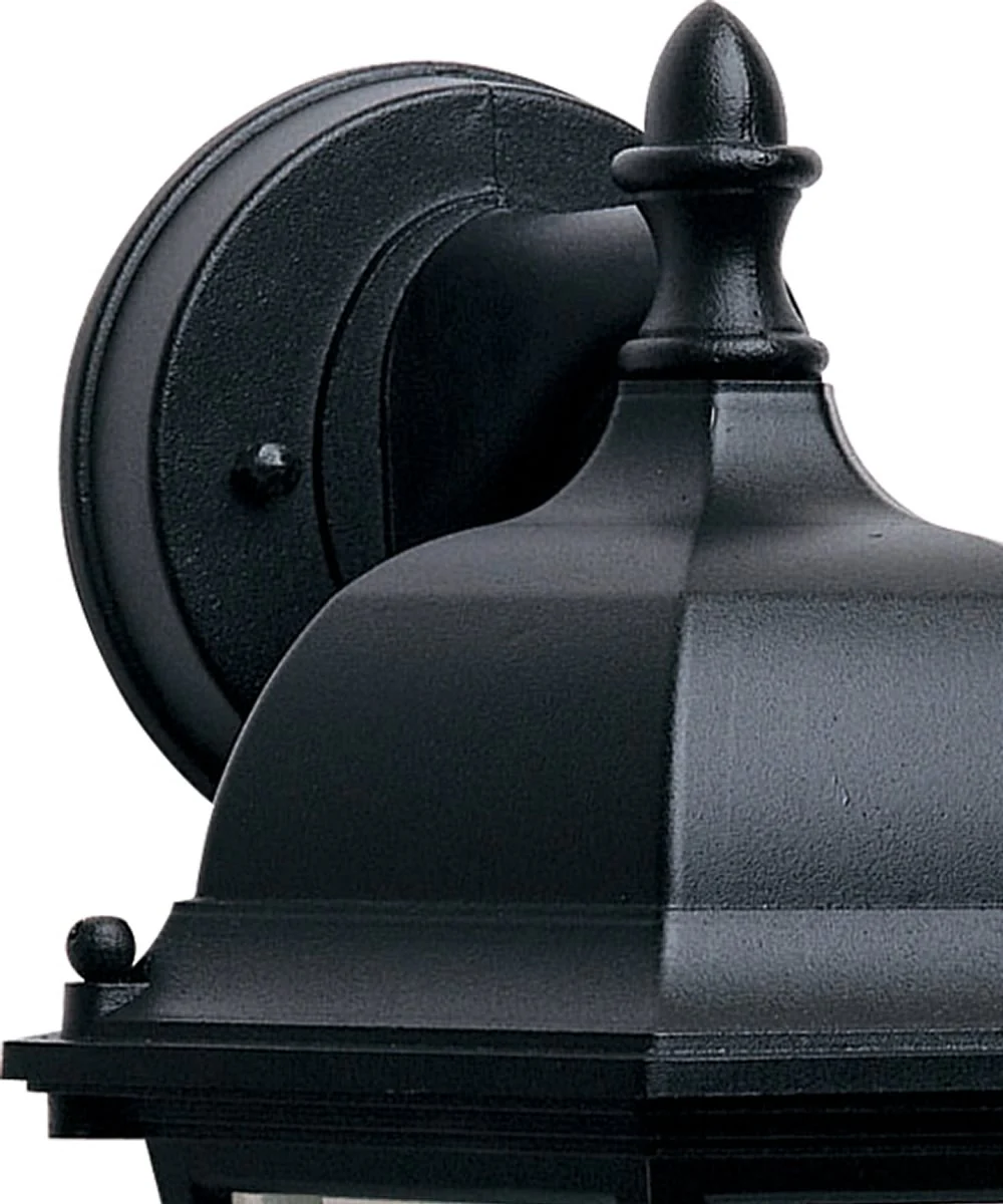 1-Light Small Wall Mount Lantern in Black - Image 2