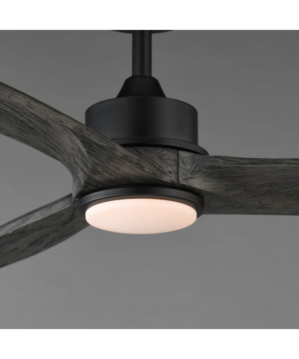Woodwind 52 inch Solid Wood Blade Fan w LED Light Kit Black - Image 3