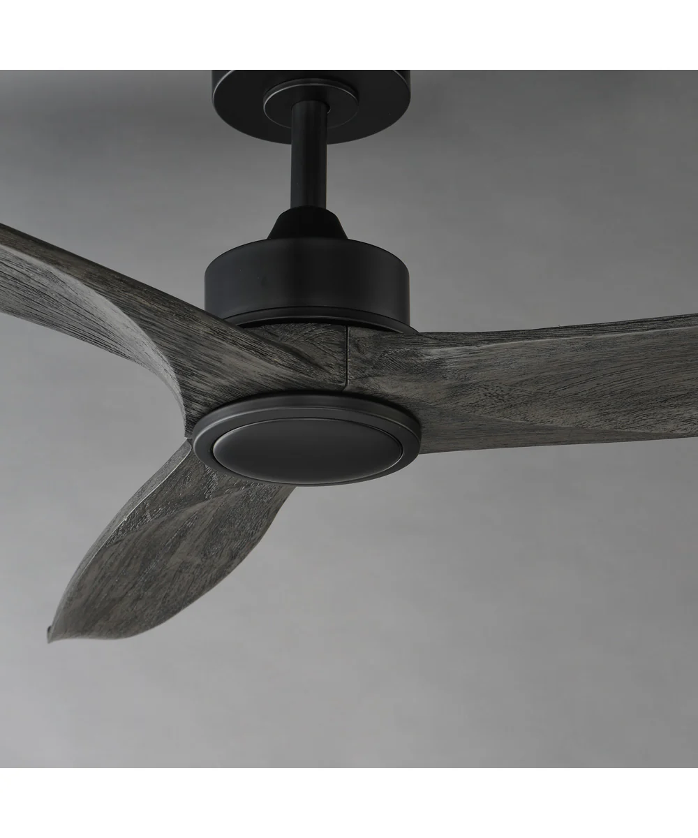 Woodwind 52 inch Solid Wood Blade Fan w LED Light Kit Black - Image 4