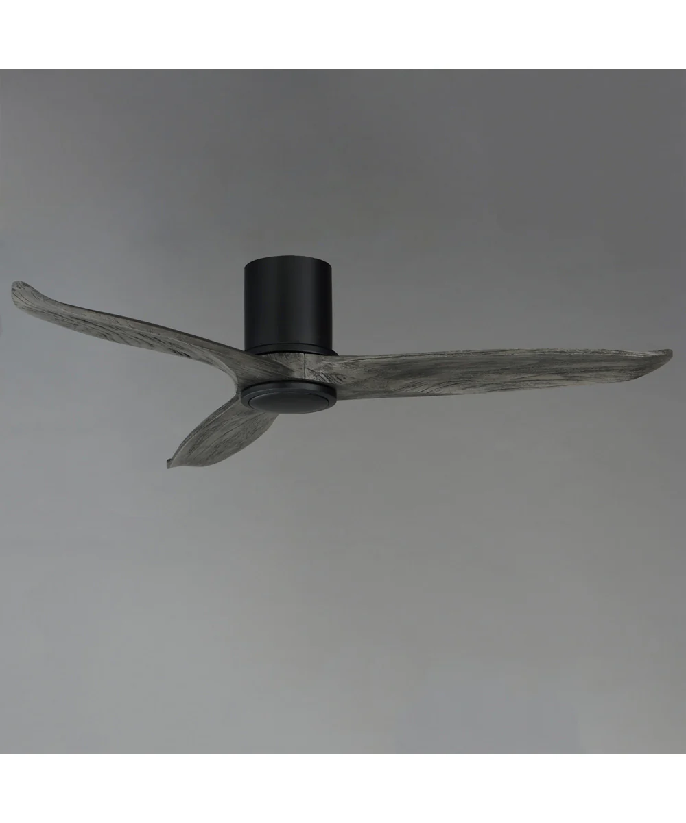 Woodwind 52 inch Solid Wood Blade Hugger Fan w LED Black - Image 5