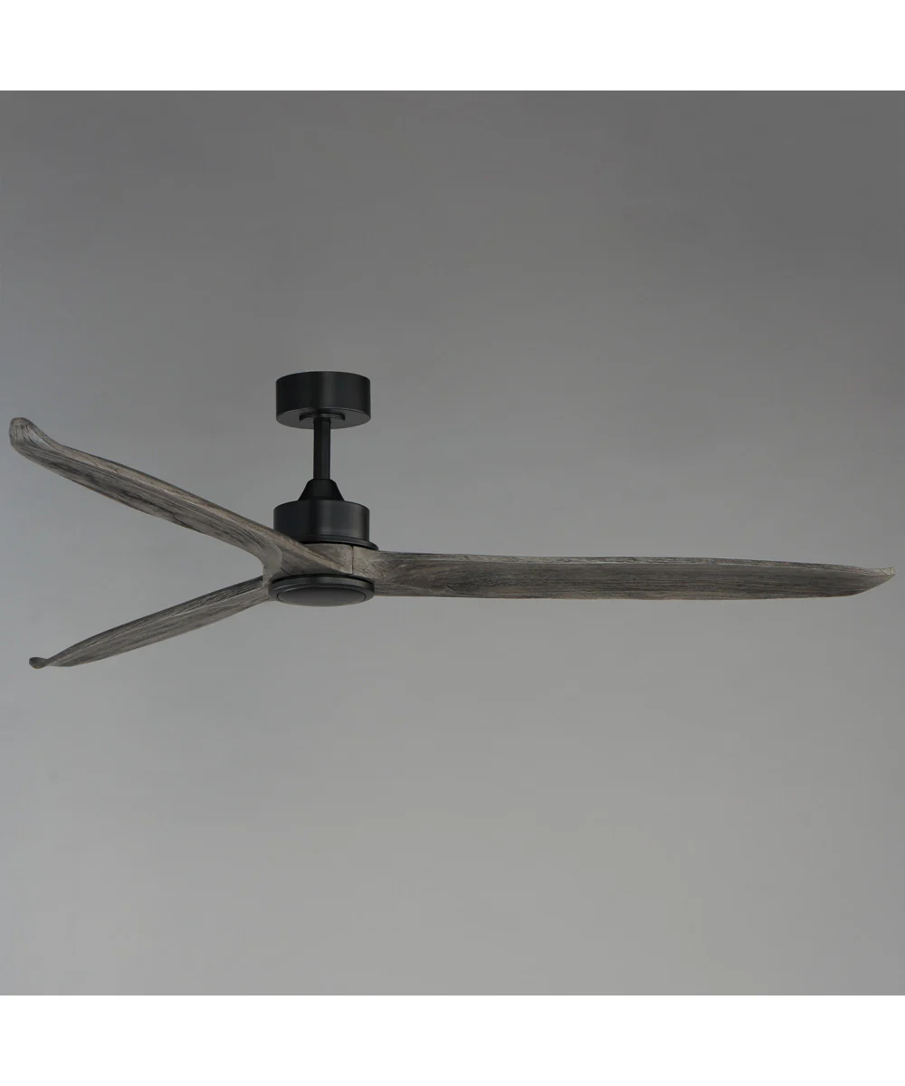 Woodwind 72 inch Solid Wood Blade Fan w LED Black - Image 2