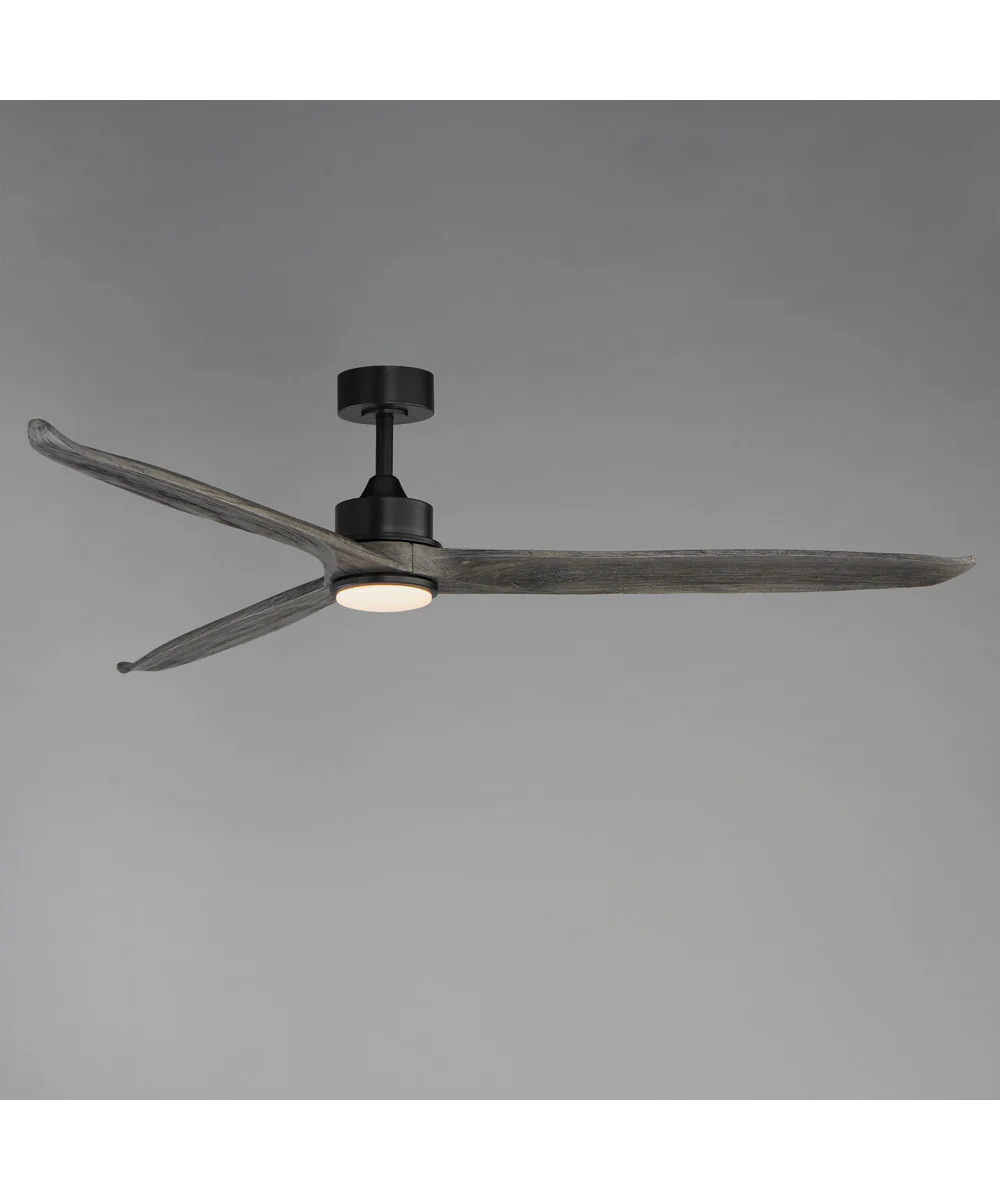 Woodwind 72 inch Solid Wood Blade Fan w LED Black - Image 3