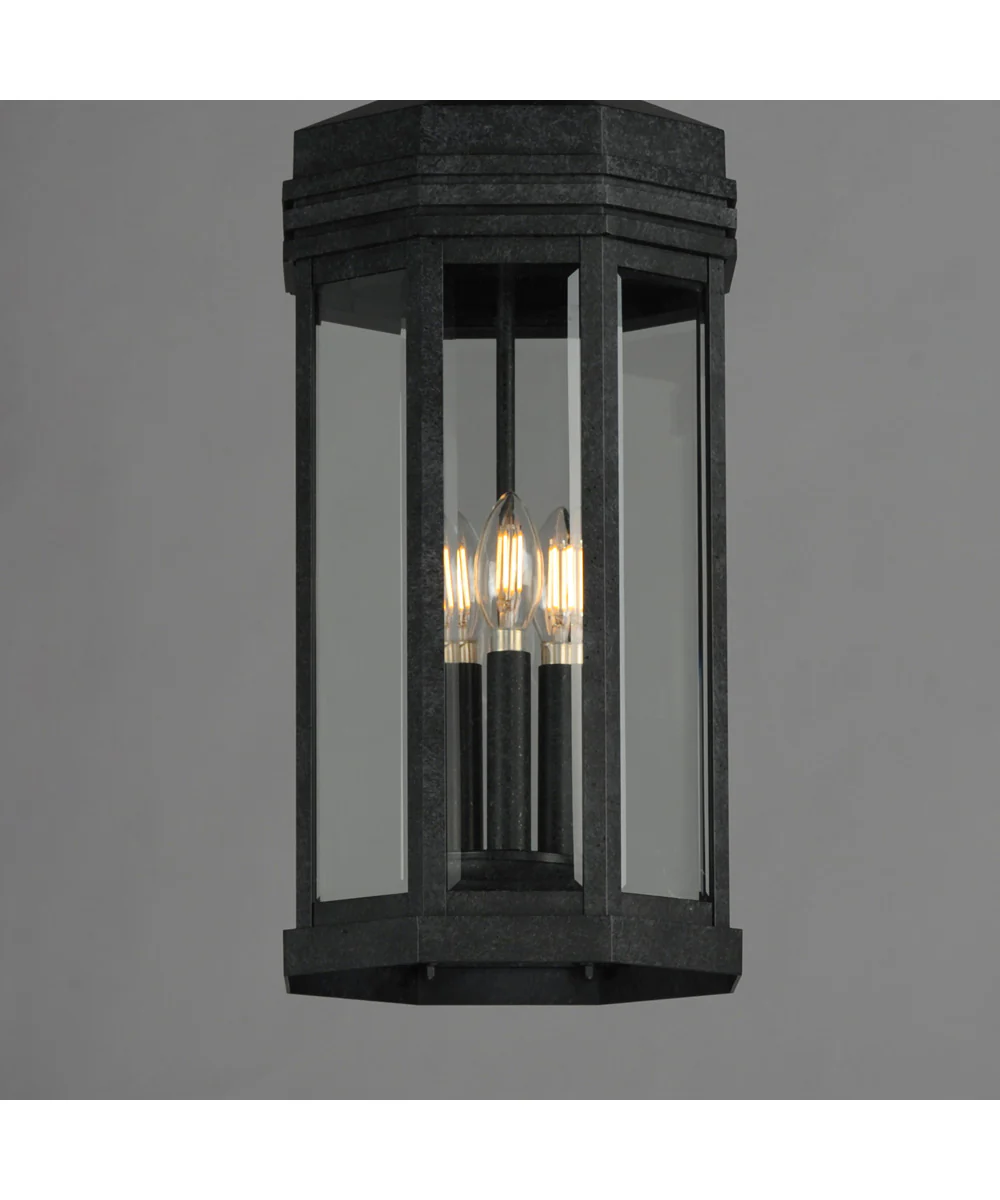 Wright 3-Light Outdoor Pendant Black Patina - Image 3