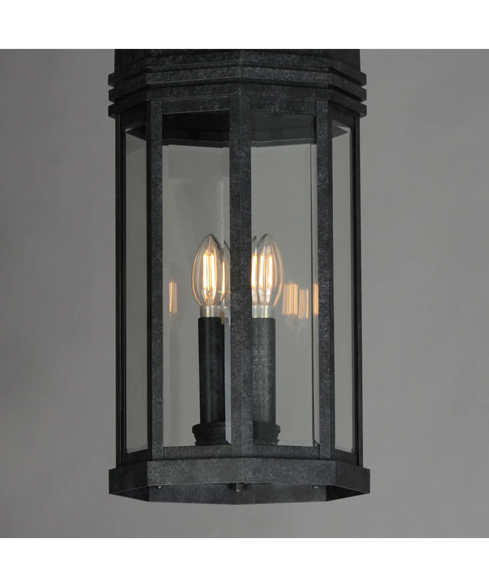 Wright 3-Light Outdoor Pendant Black Patina - Image 4