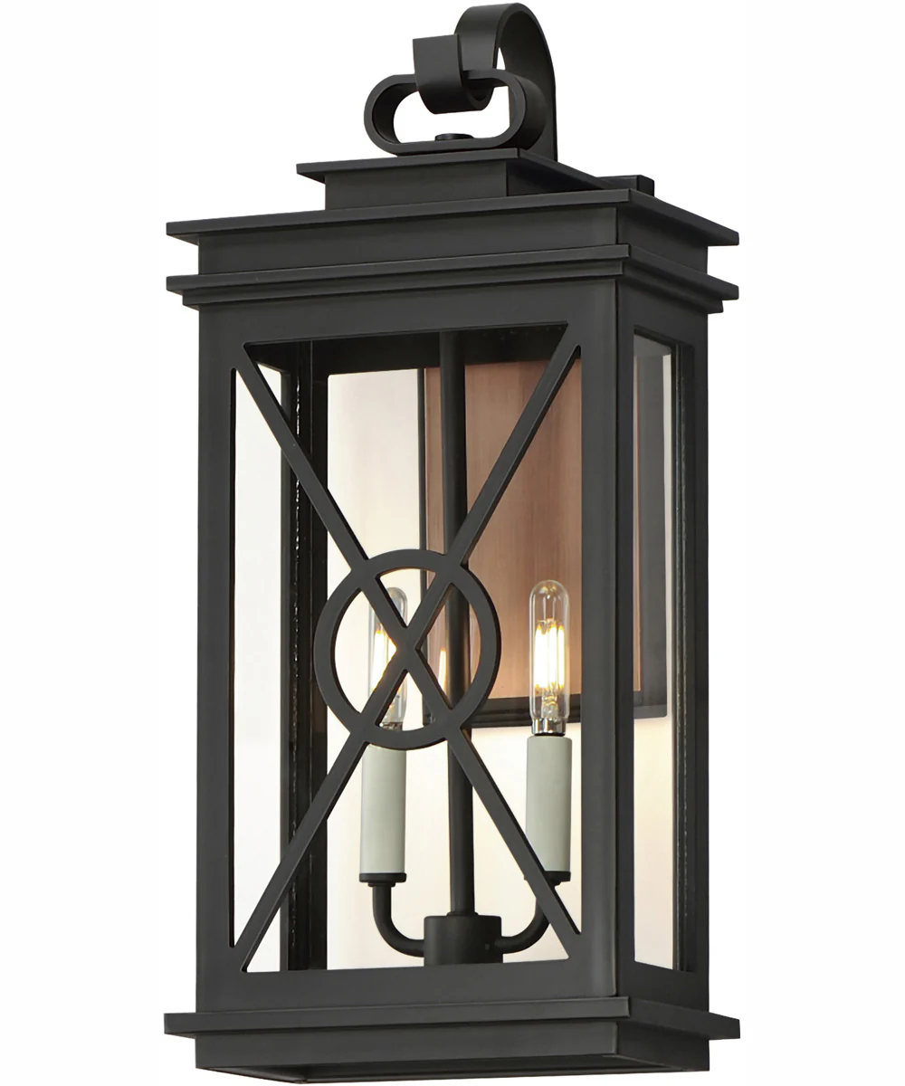 Yorktown VX 2-Light Outdoor Wall Sconce Black/Aged Copper
