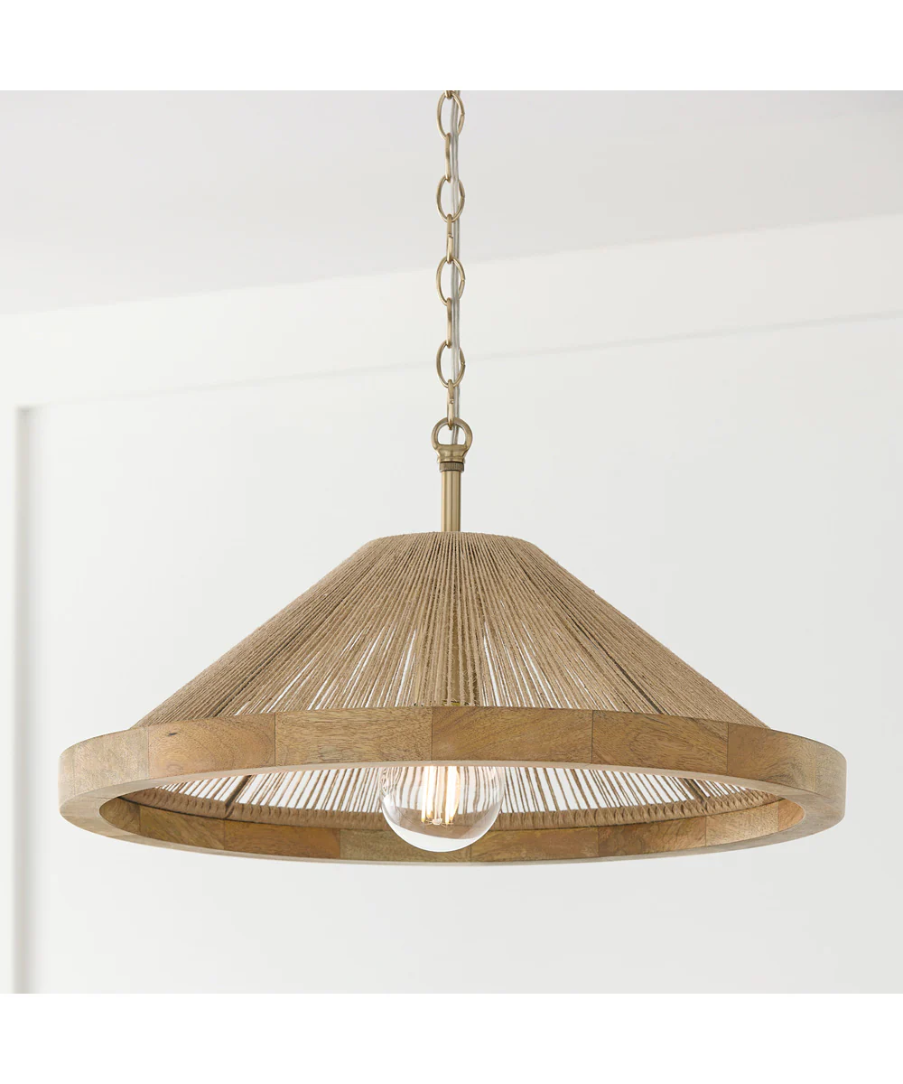 Maya 1-Light Semi-Flush Matte Brass - Image 2