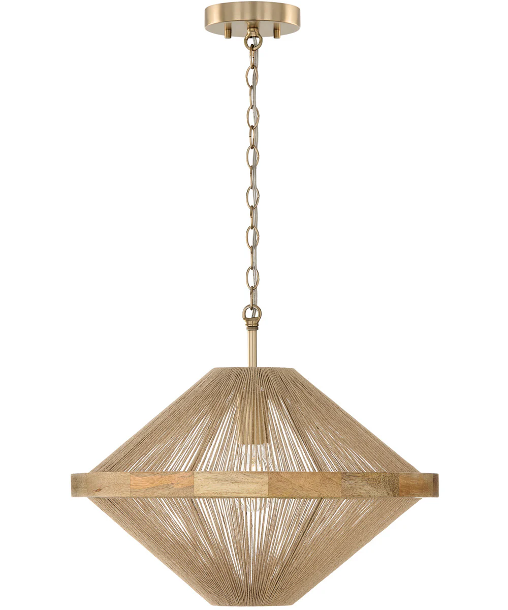 Maya 1-Light Semi-Flush Matte Brass - Image 3