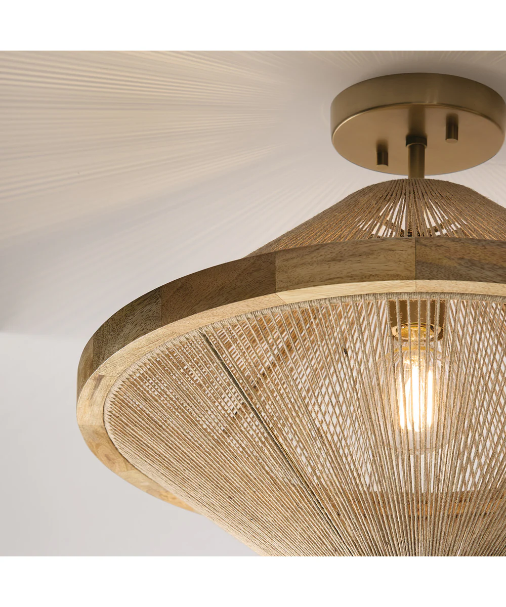 Maya 1-Light Semi-Flush Matte Brass - Image 6