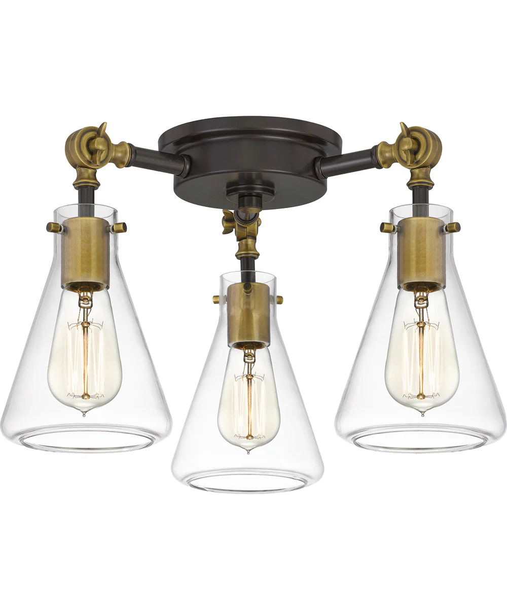 McCall 3-light Semi Flush Mount Western Bronze - Image 2