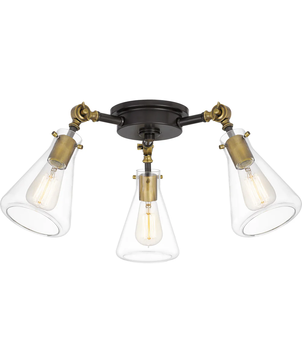 McCall 3-light Semi Flush Mount Western Bronze - Image 5