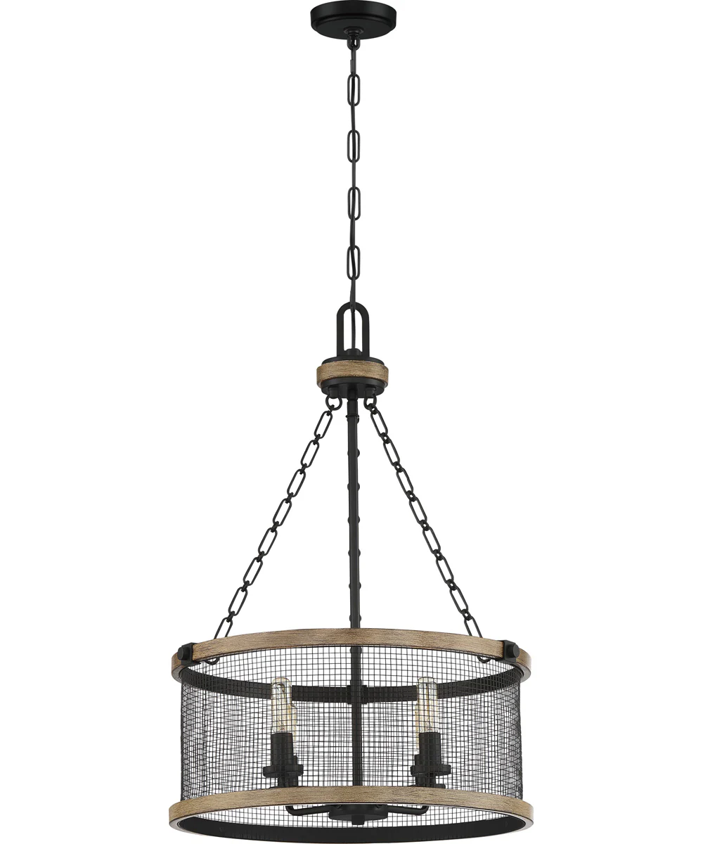 McCrady 4-light Pendant Matte Black - Image 3