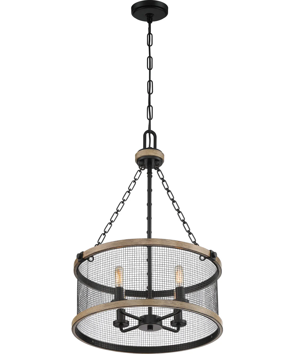McCrady 4-light Pendant Matte Black - Image 4