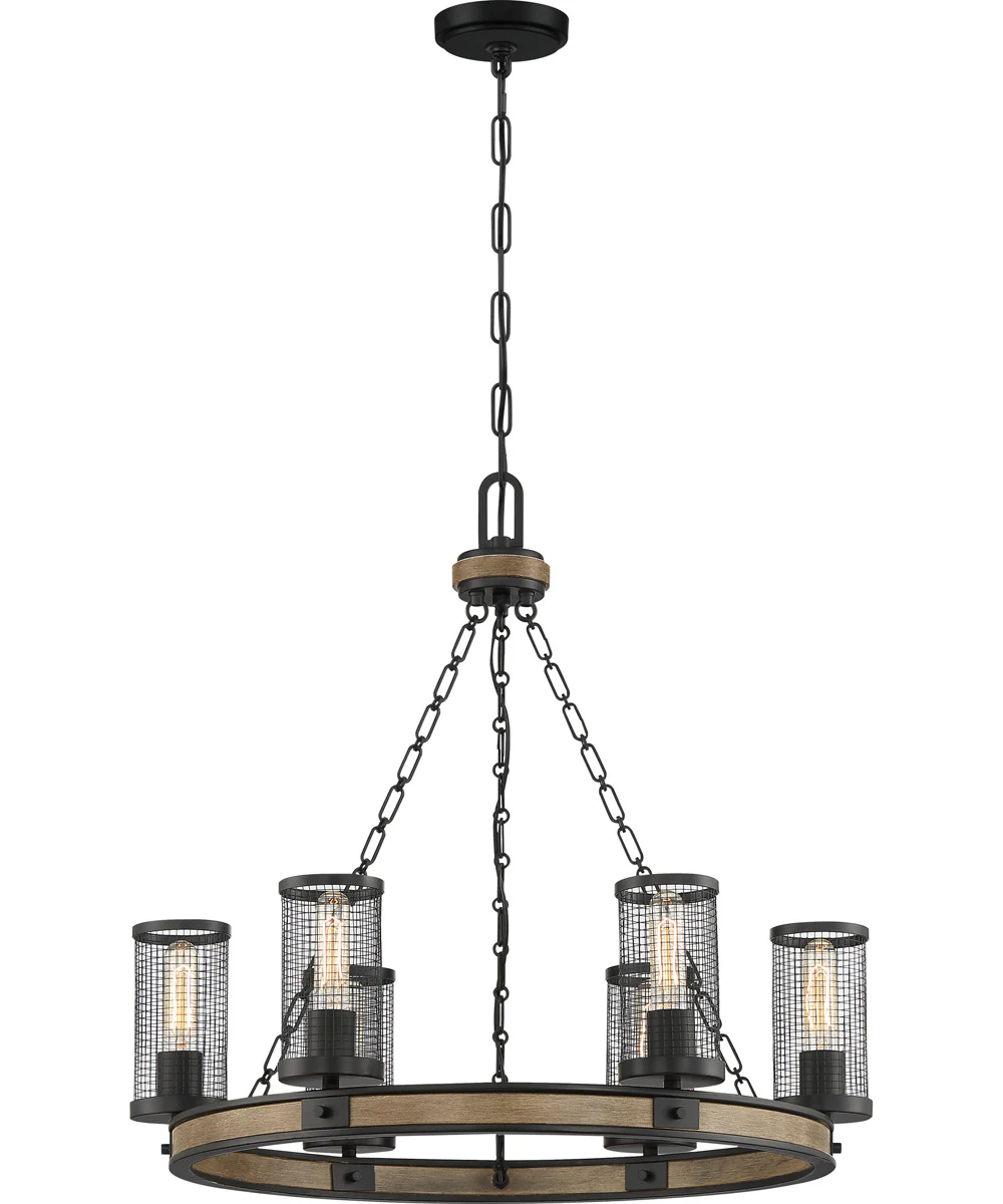 McCrady 6-light Chandelier Matte Black - Image 2