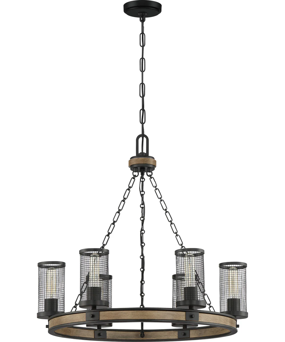 McCrady 6-light Chandelier Matte Black - Image 3