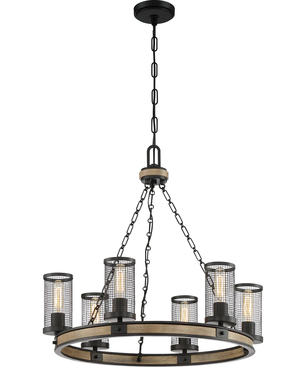 McCrady 6-light Chandelier Matte Black - Image 5