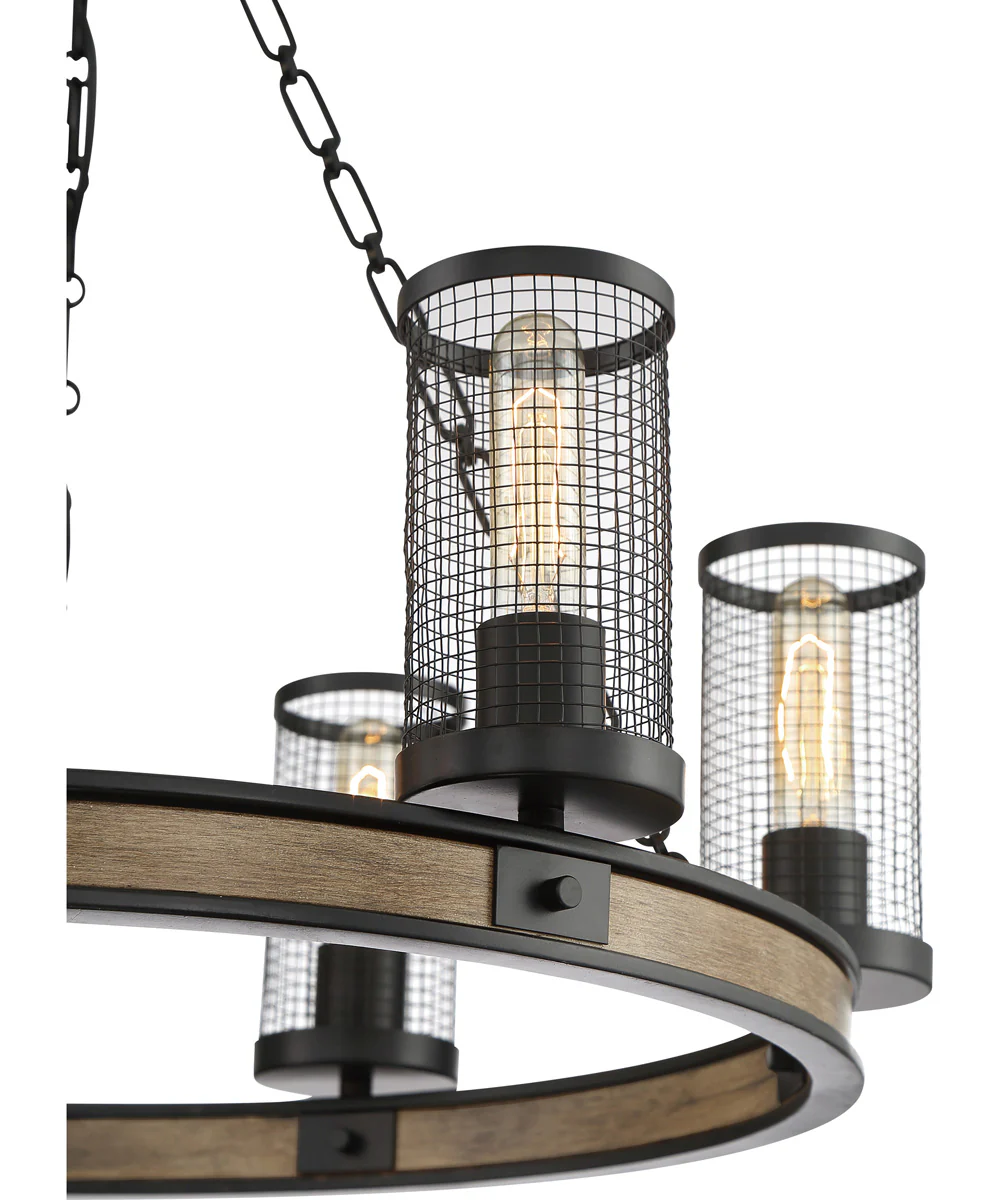 McCrady 6-light Chandelier Matte Black - Image 6