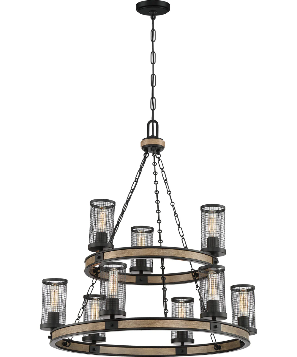 McCrady 9-light Chandelier Matte Black - Image 5