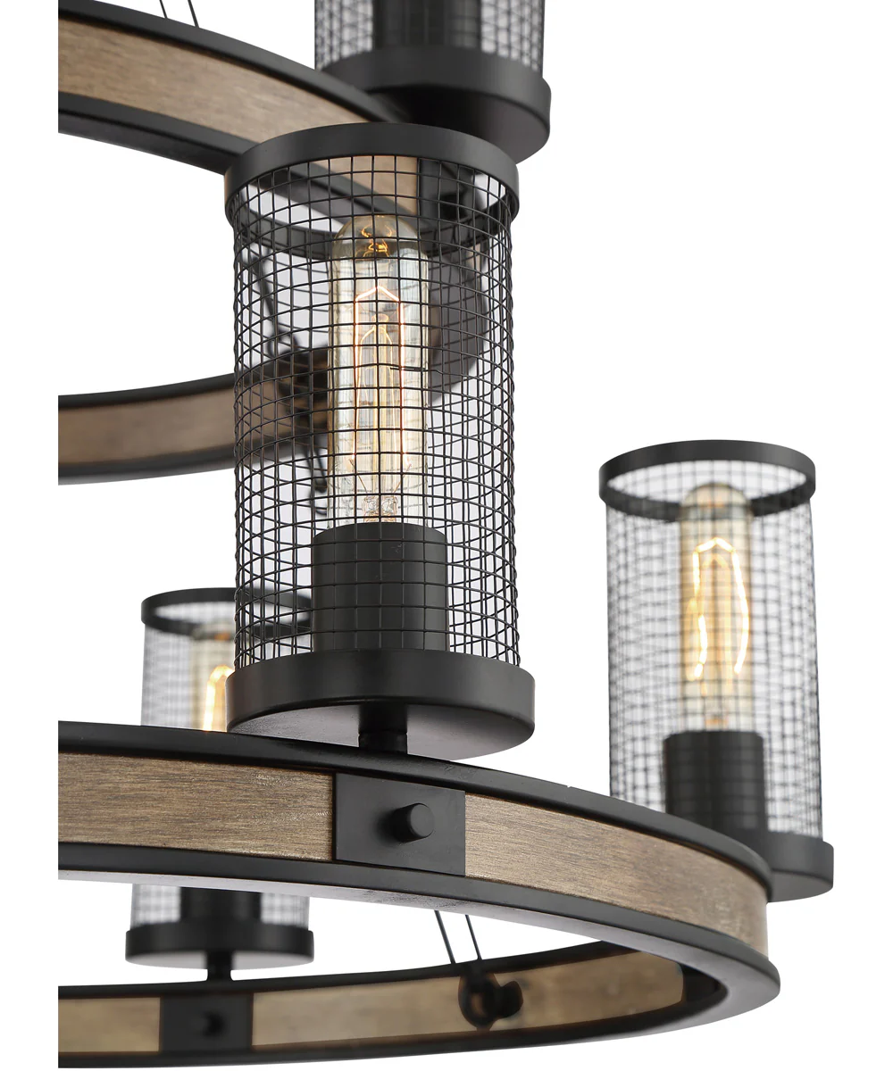 McCrady 9-light Chandelier Matte Black - Image 6