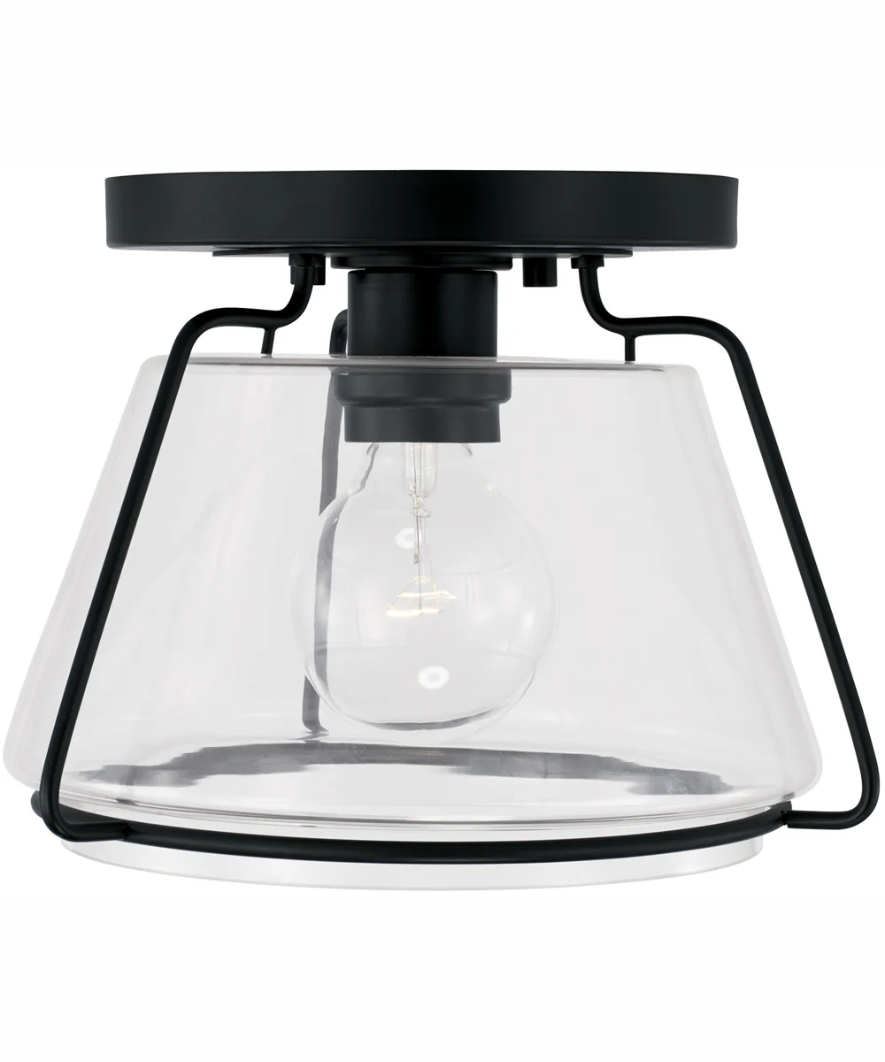 McLane 1-Light Flush Mount Matte Black - Image 4