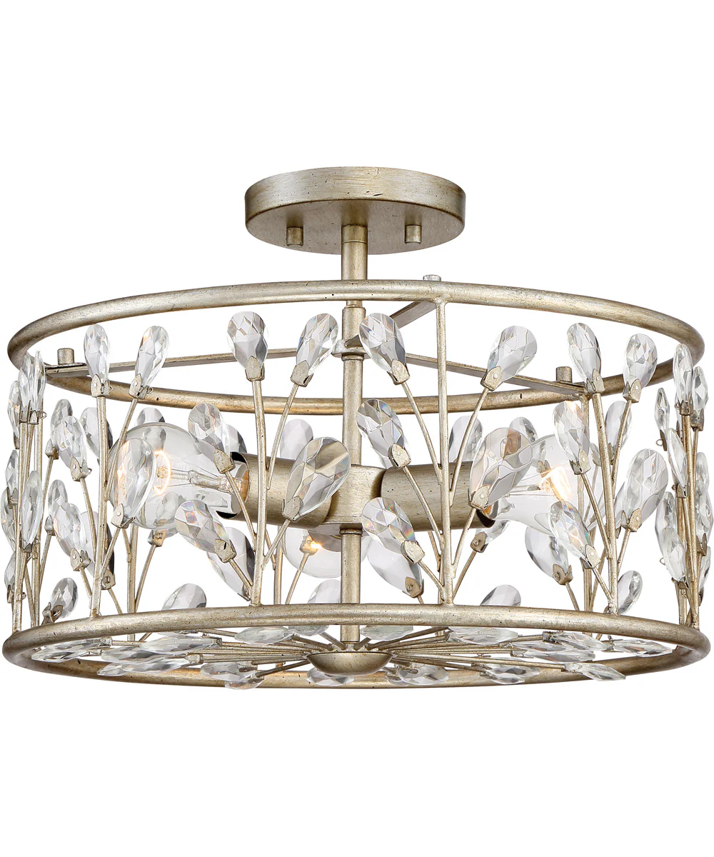 Meadow Lane 3-light Semi Flush Mount Vintage Gold - Image 2