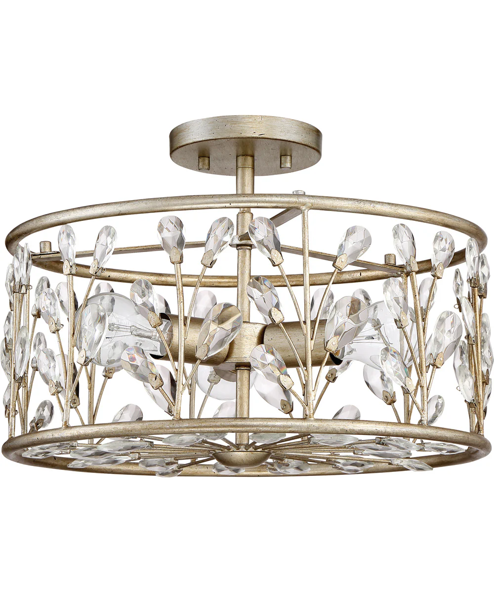 Meadow Lane 3-light Semi Flush Mount Vintage Gold - Image 3