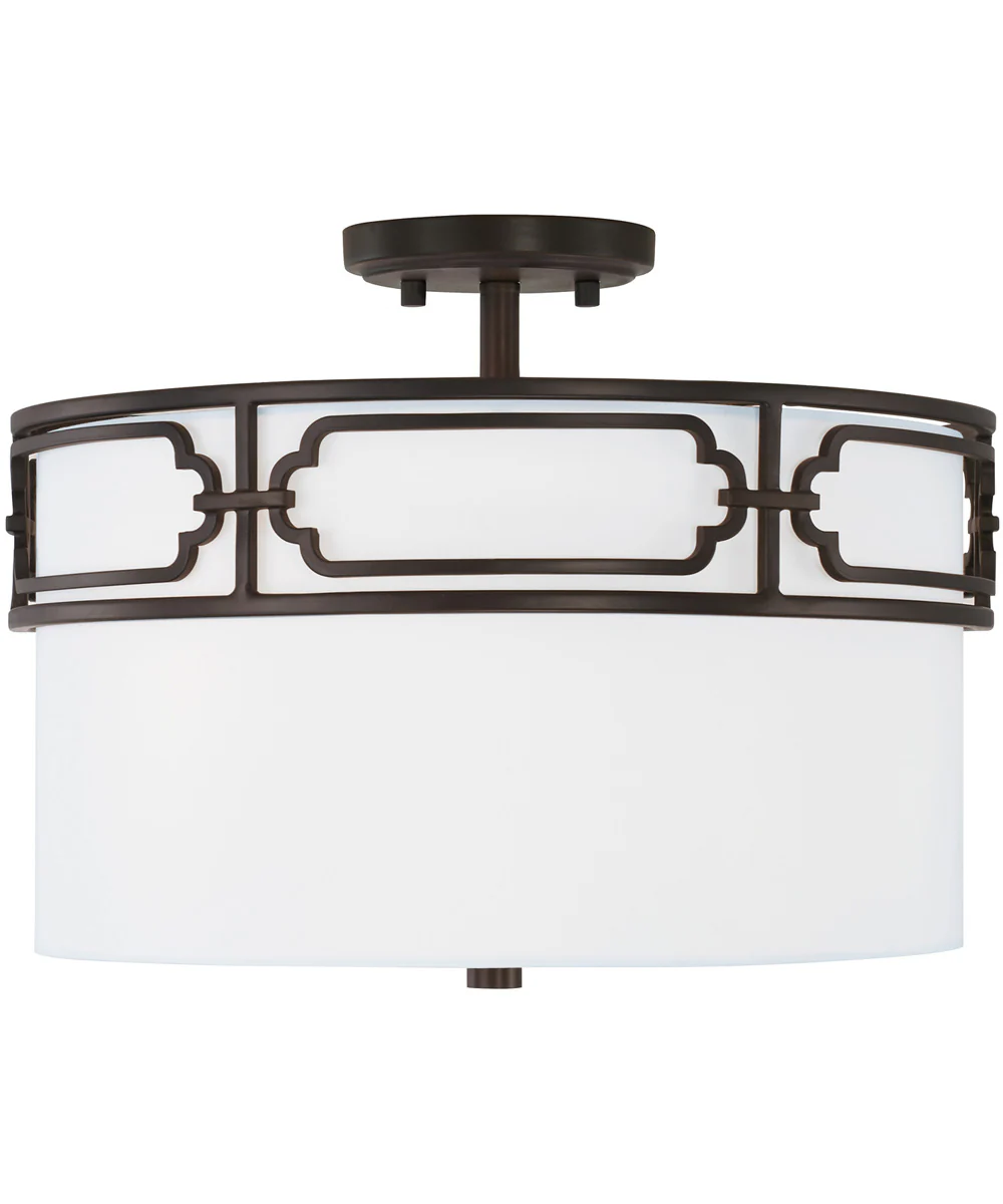 Merrick 3-Light Dual-Mount Semi-Flush/Pendant Mount In Old Bronze