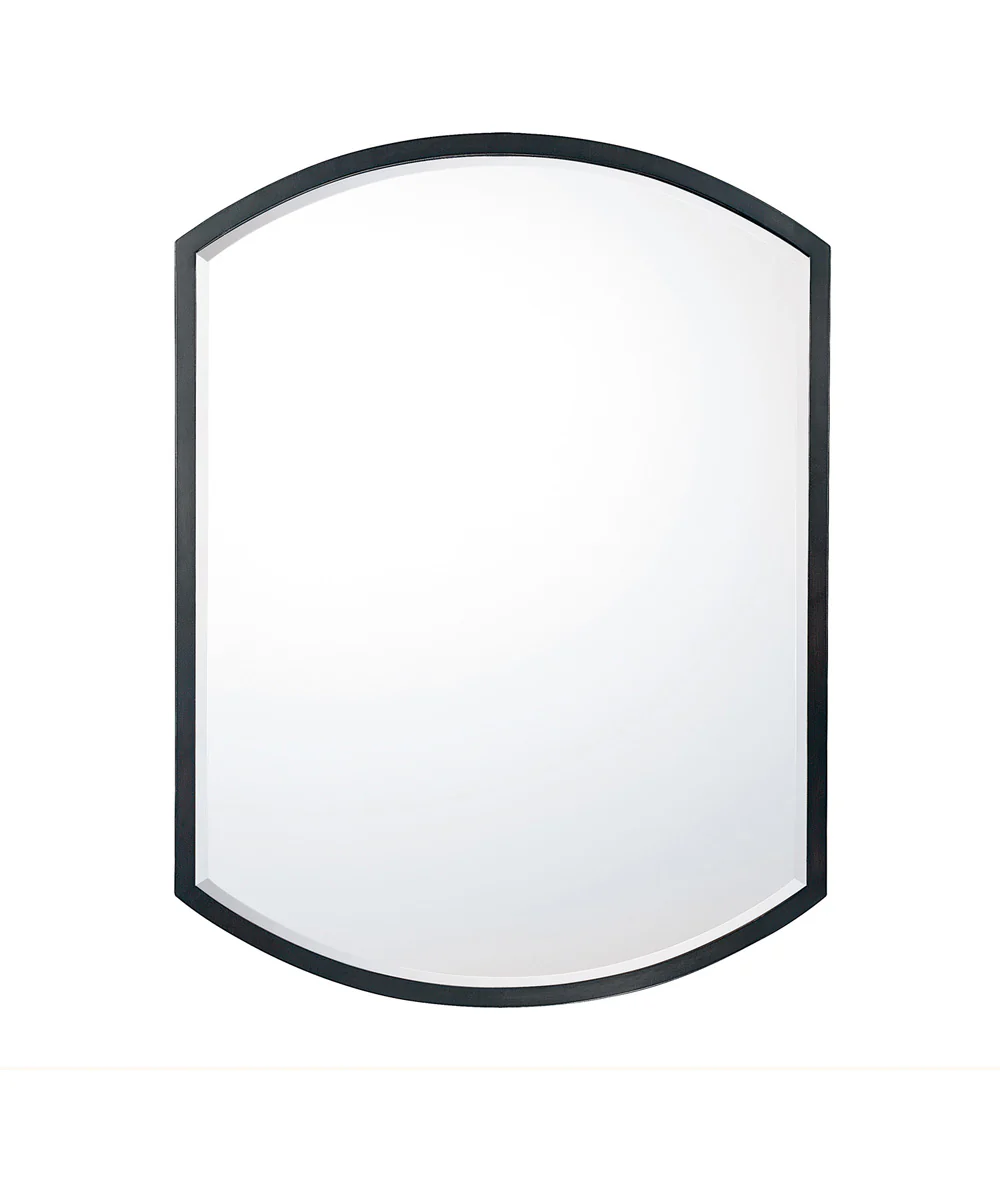 Metal Framed Mirror In Matte Black