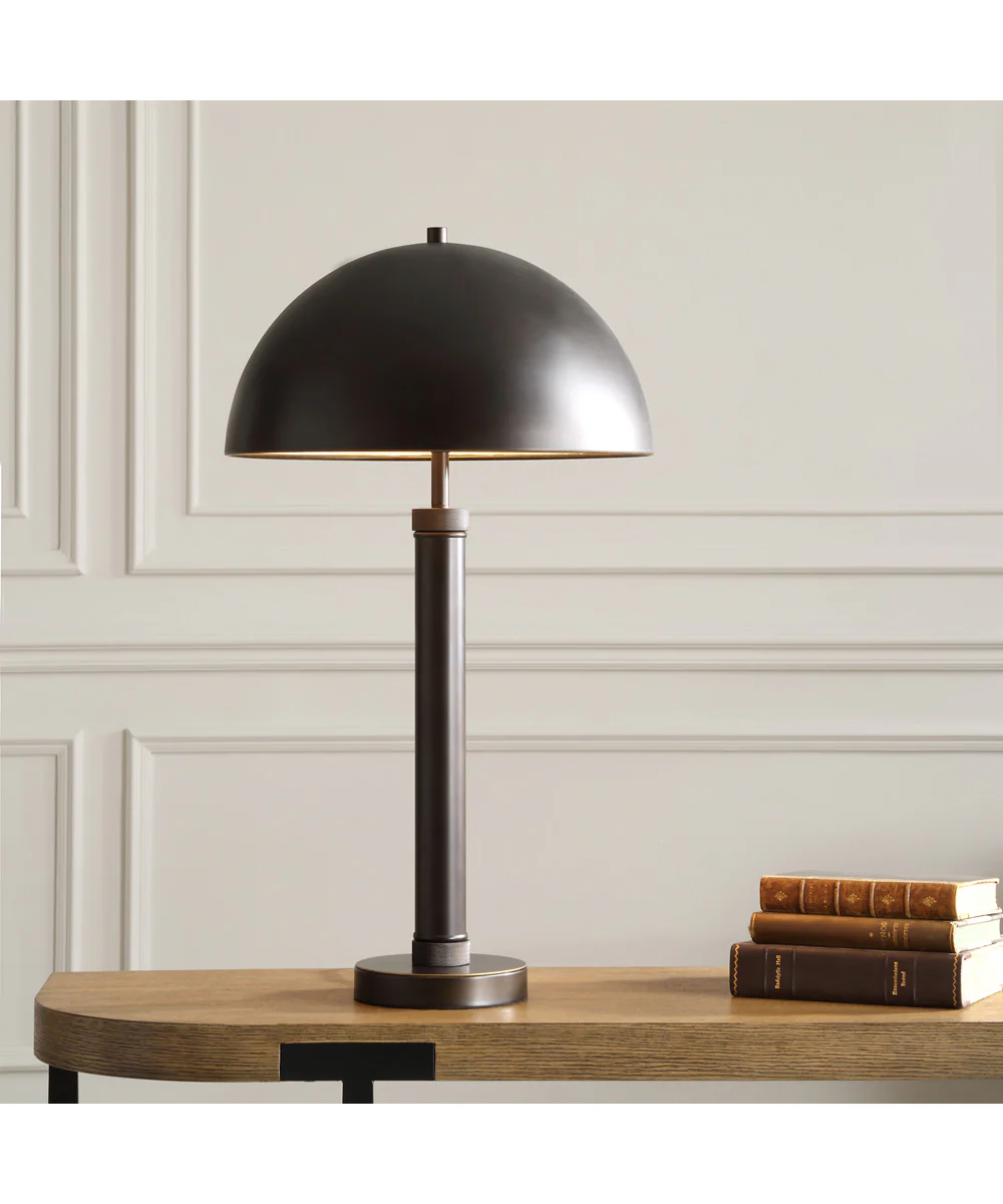 Metal Table Lamp with Metal Dome Shade - Image 2