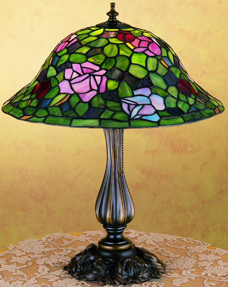 19"H Rosebush  Tiffany Table Lamp - Image 2