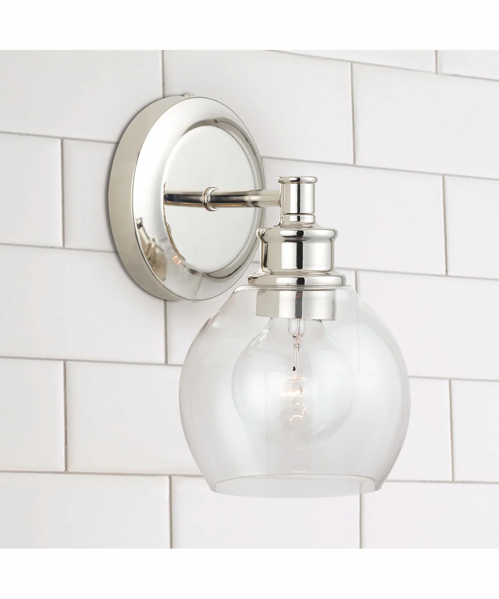 Mid Century 1-Light Sconce Polished Nickel - Image 2