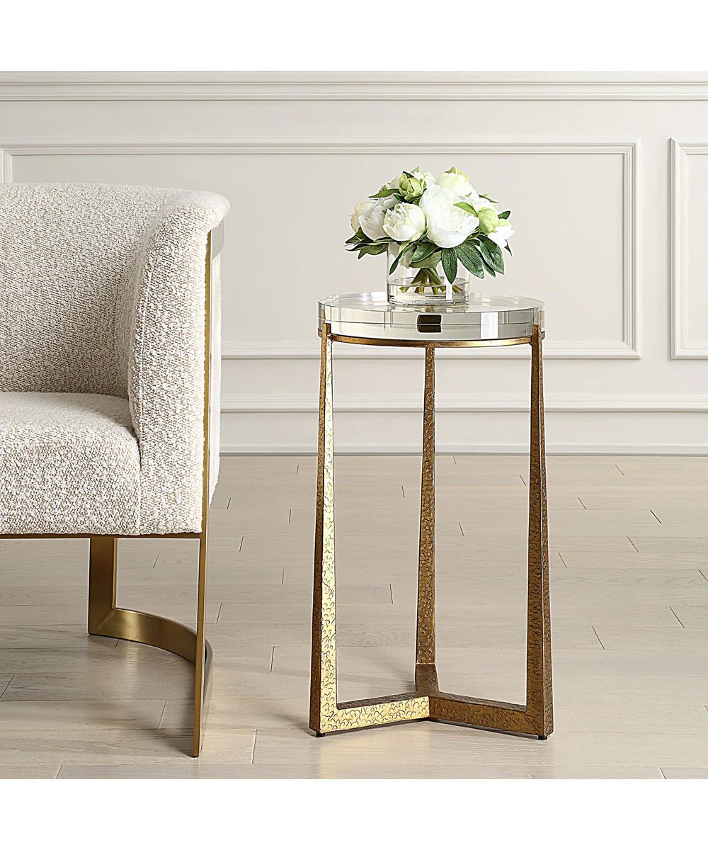 Midas Antique Gold Accent Table - Image 2