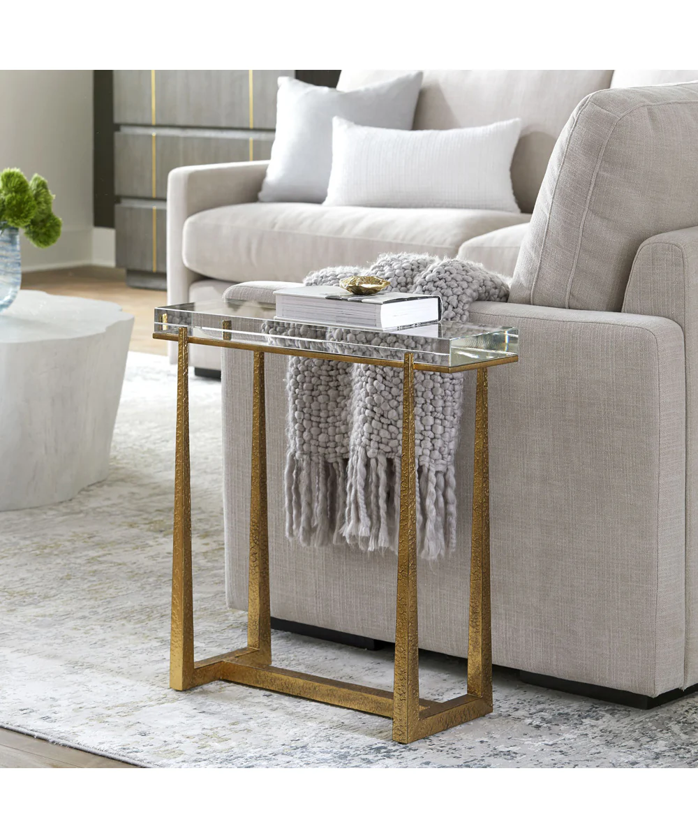 Midas Thick Crystal Accent Table - Image 2
