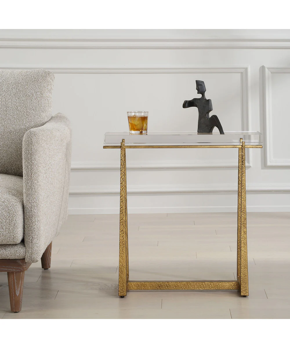 Midas Thick Crystal Accent Table - Image 6