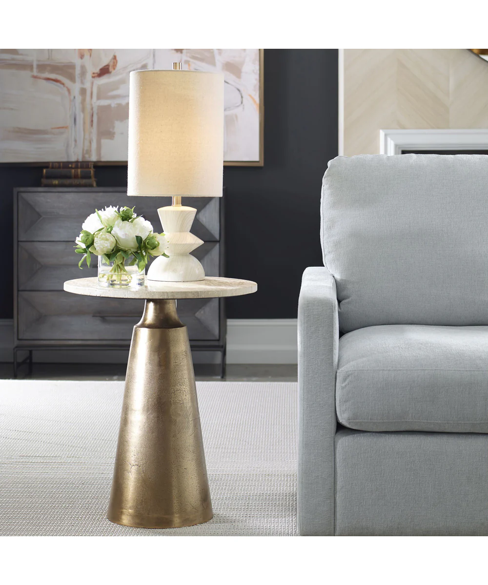 Midsummer Antique Brass Accent Table - Image 2
