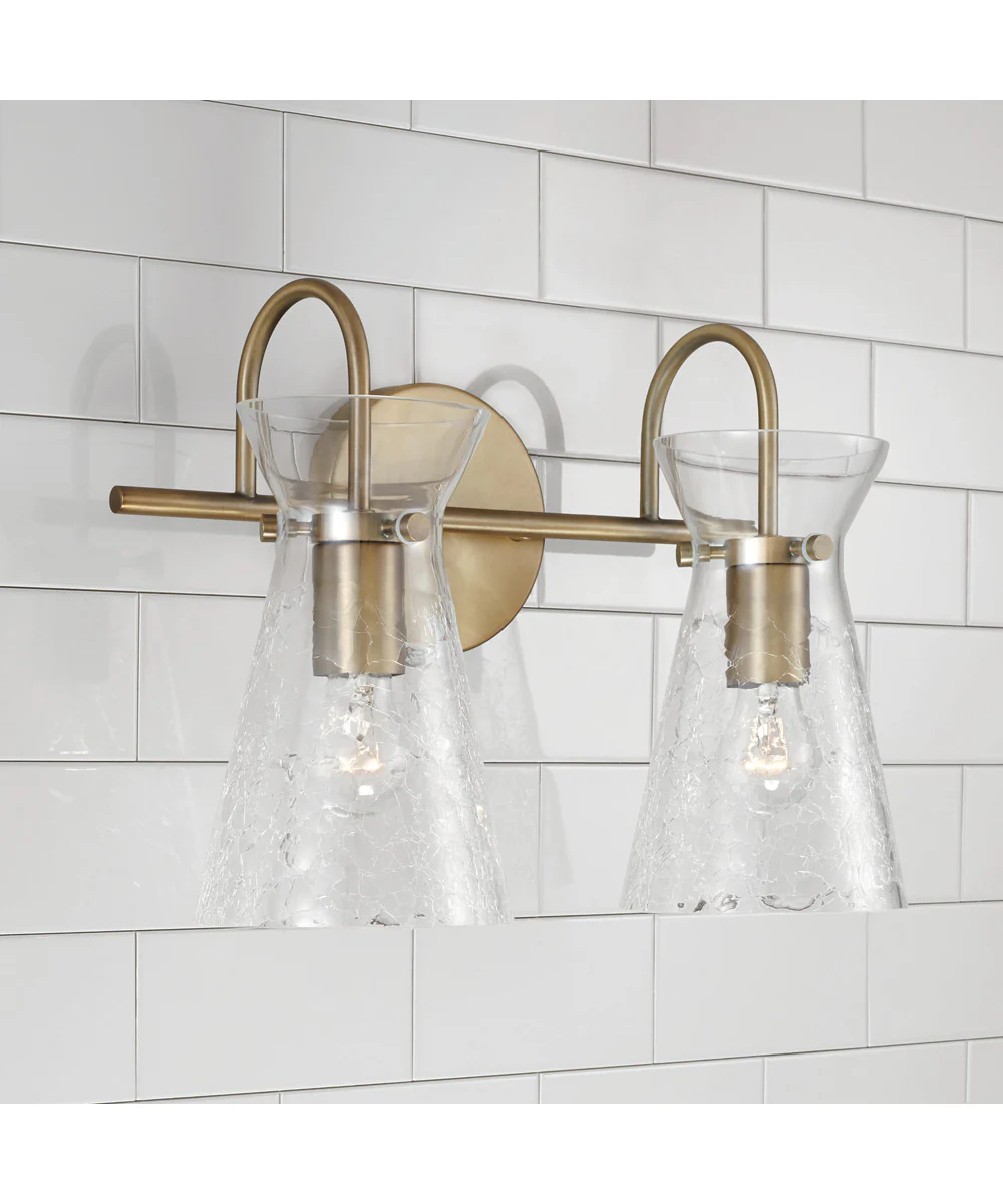 Mila 2-Light Vanity Aged Brass - Image 2