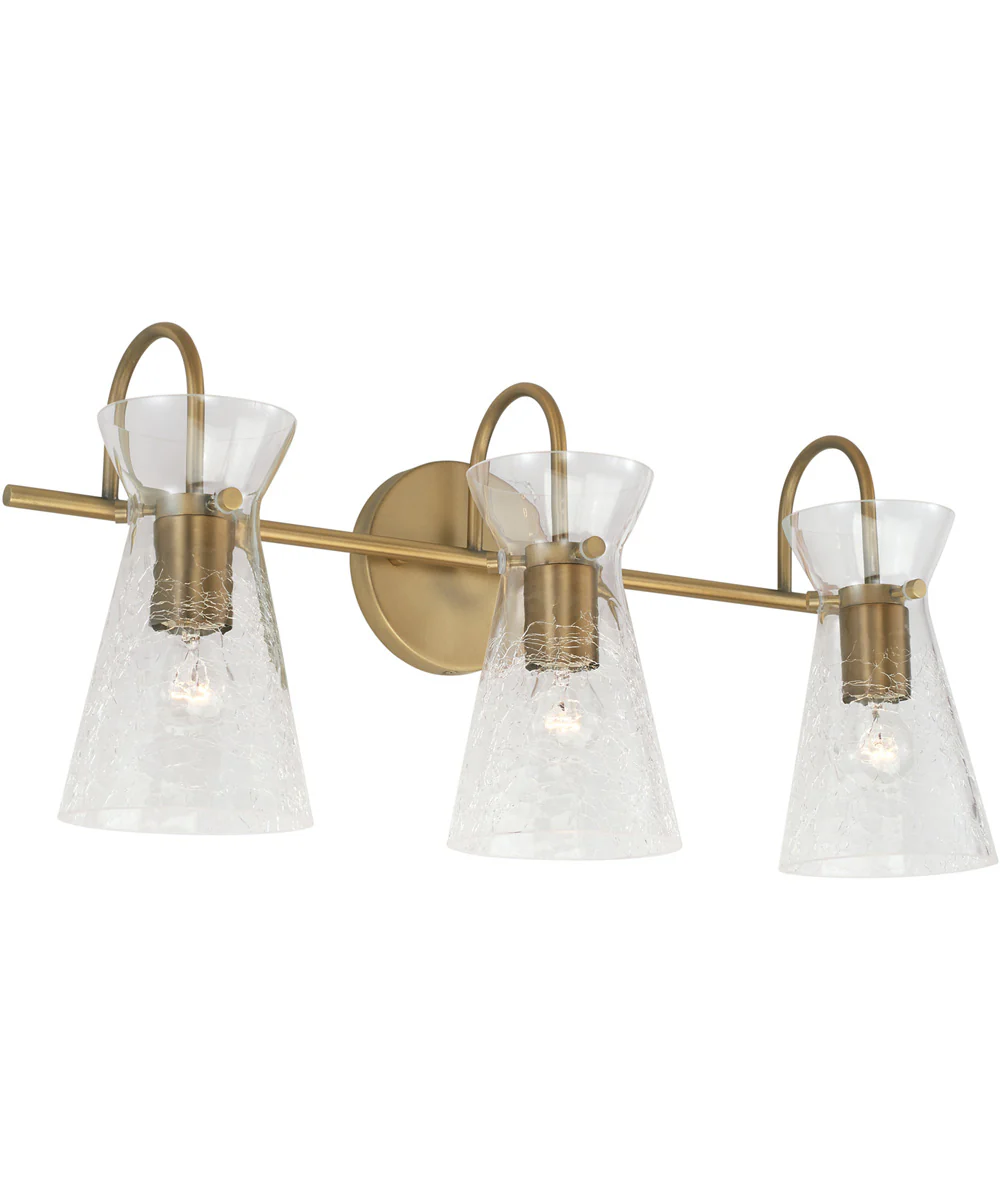 Mila 3-Light Vanity Aged Brass