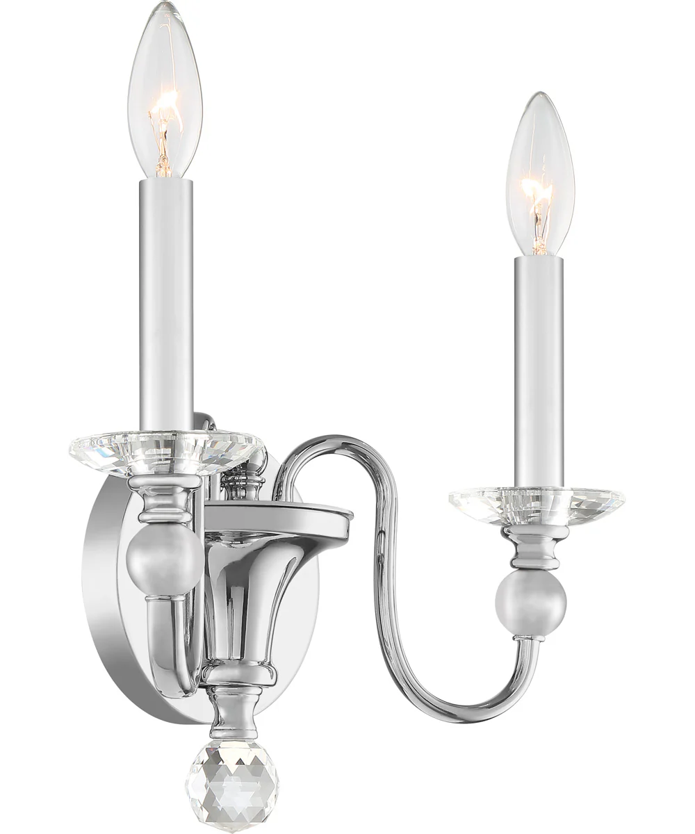Mila Small 2-light Wall Sconce Polished Chrome - Image 5