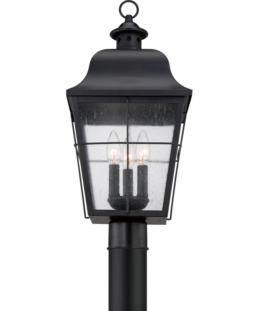 Millhouse Large 3-light Outdoor Post Light Mystic Black - Image 5