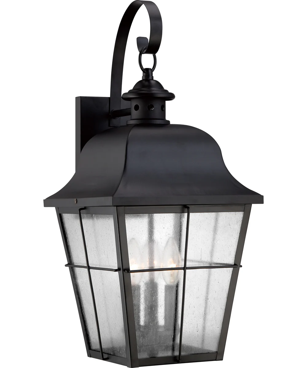 Millhouse Large 3-light Outdoor Wall Light Mystic Black - Image 2