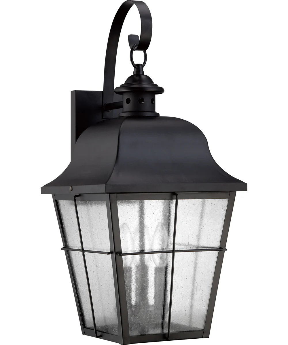 Millhouse Large 3-light Outdoor Wall Light Mystic Black - Image 3