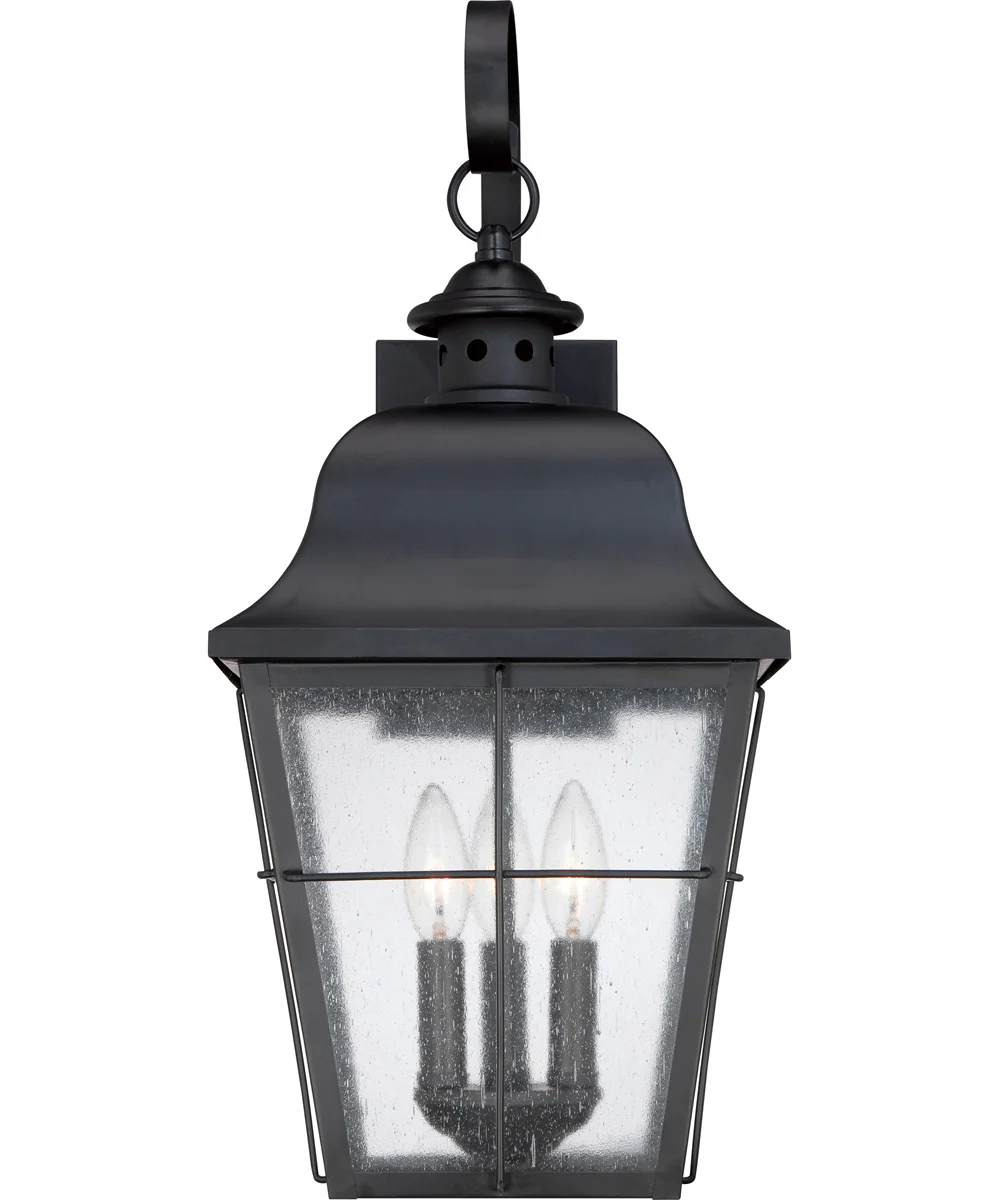 Millhouse Large 3-light Outdoor Wall Light Mystic Black - Image 4