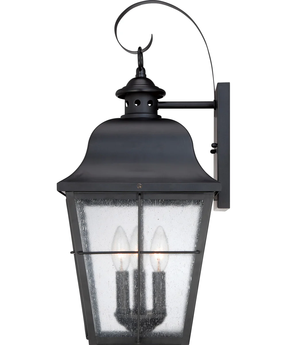 Millhouse Large 3-light Outdoor Wall Light Mystic Black - Image 5