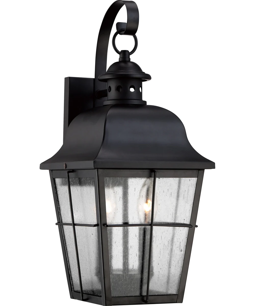 Millhouse Medium 2-light Outdoor Wall Light Mystic Black - Image 2