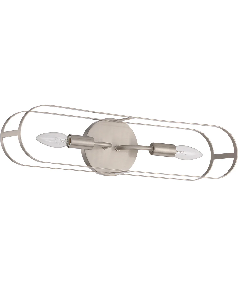 Mindful 2-Light Wall Sconce Brushed Polished Nickel