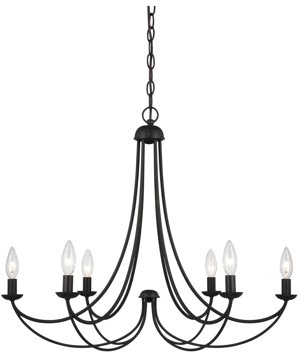 Mirren 6-light Chandelier Imperial Bronze - Image 3