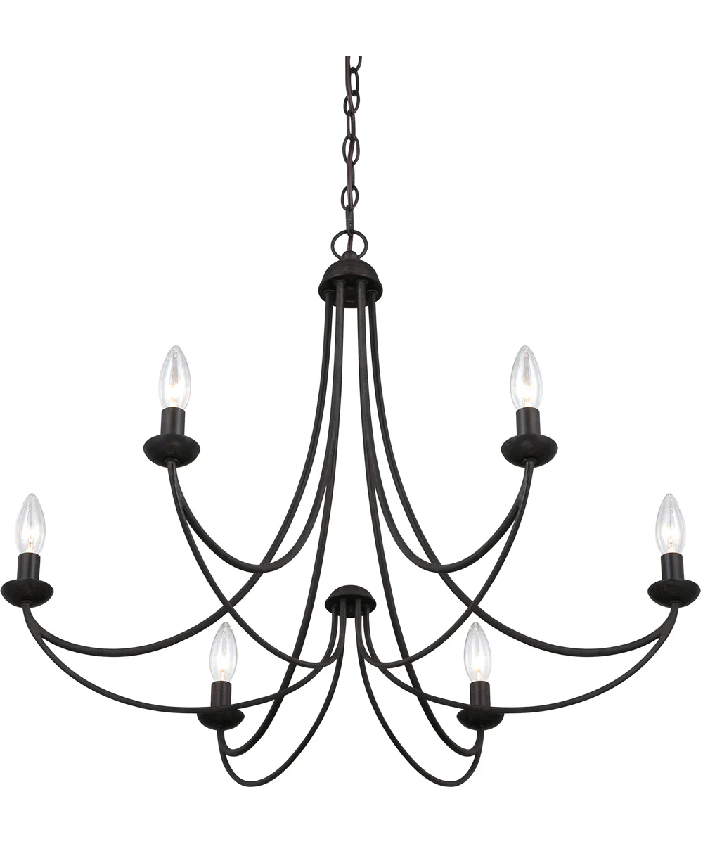 Mirren 6-light Chandelier Imperial Bronze - Image 4