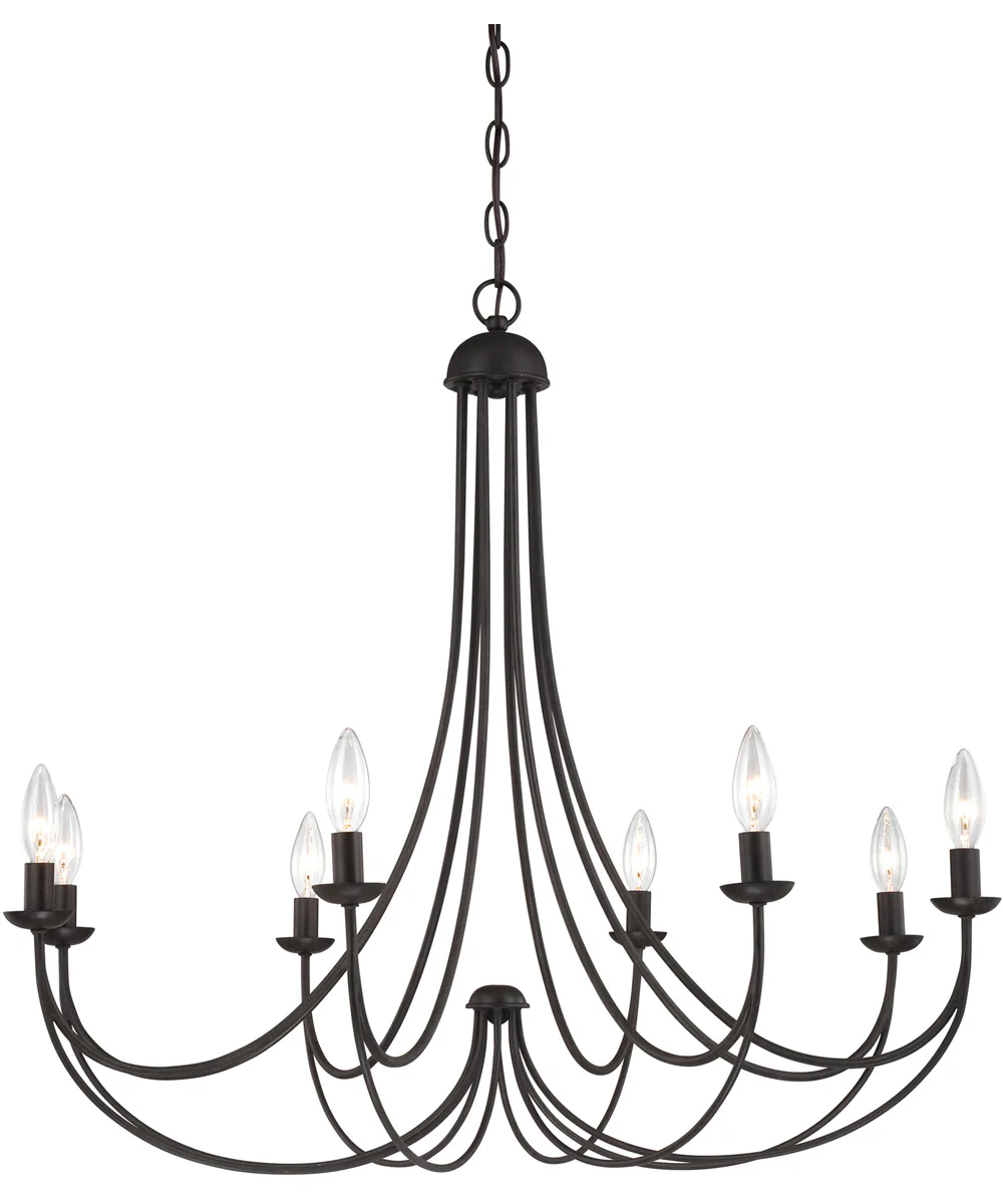 Mirren 8-light Chandelier Imperial Bronze - Image 3