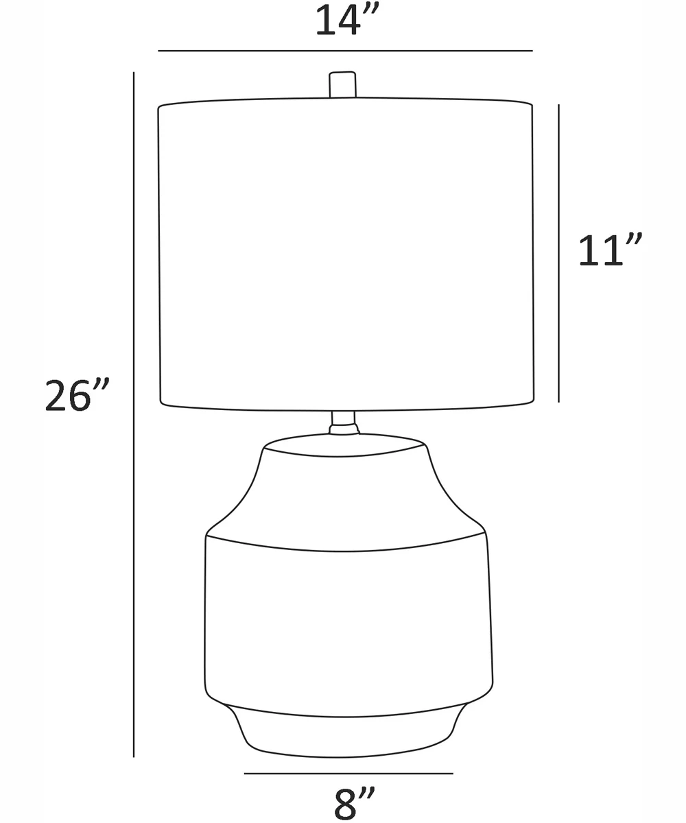 Moira 1-Light Table Lamp Ceramichrome/ Oatmeal Linen Shade - Image 4