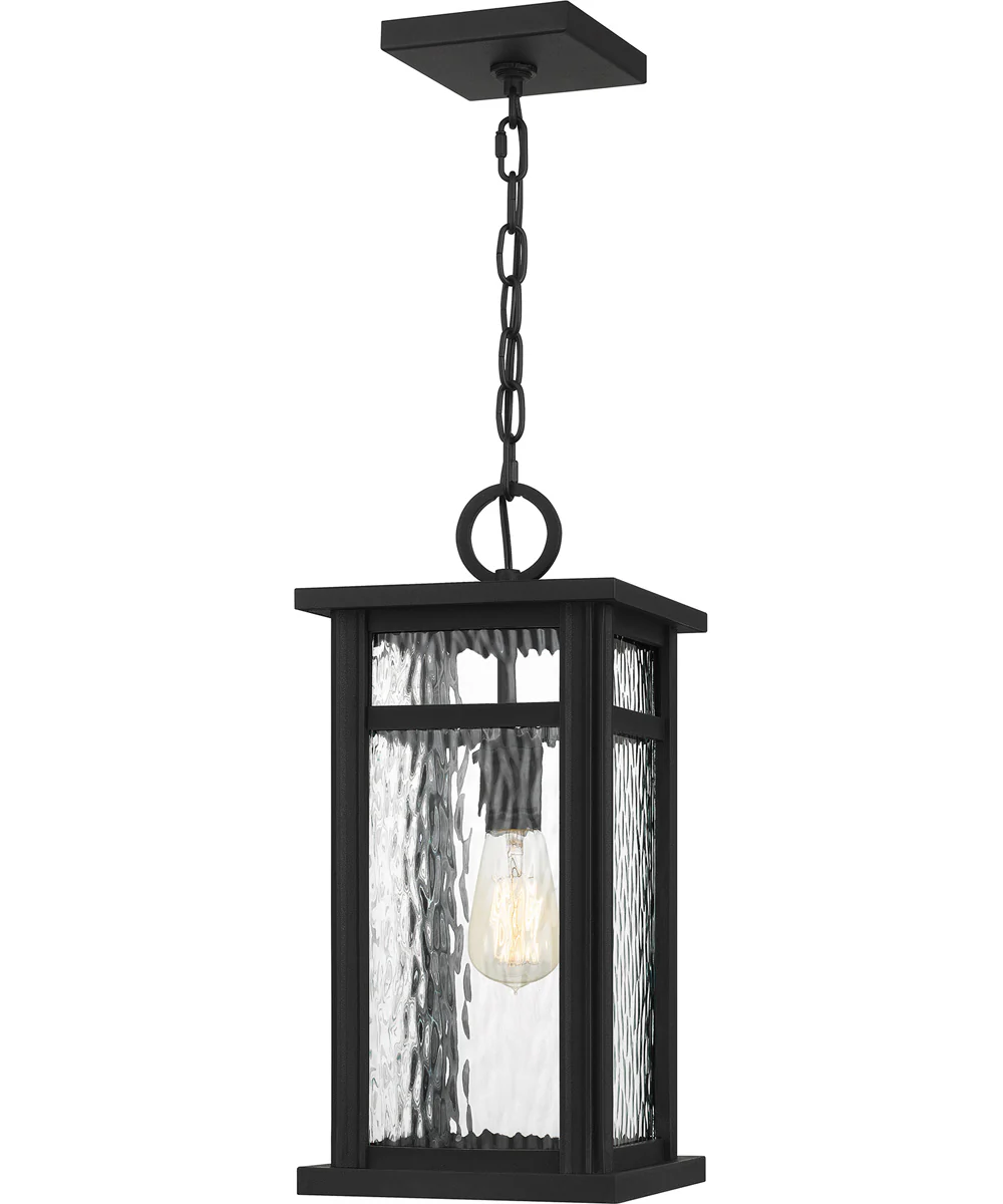 Moira Large 1-light Outdoor Pendant Light Coastal Armour Steel Earth Black - Image 2